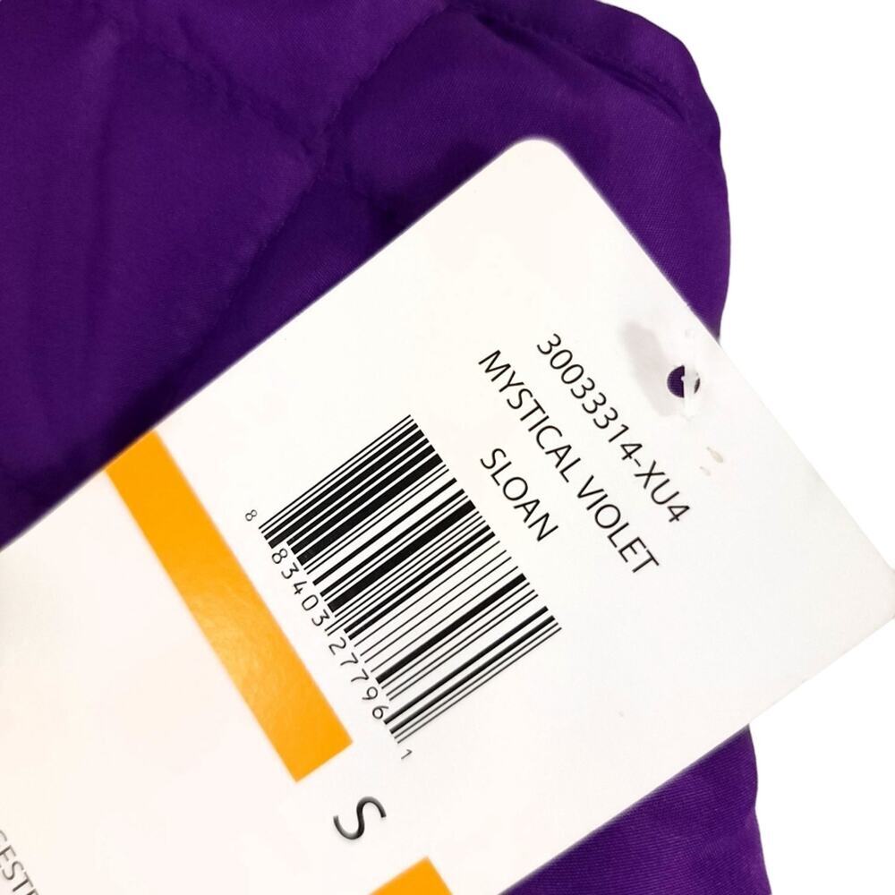Erika Sloan Quilted Vest Zip-snap Front Purple - Picture 9 of 9